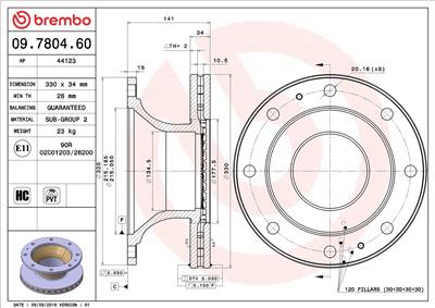BREMBO 09.7804.60 EAN: 8020584780466.