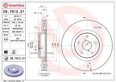 BREMBO 09.7812.21 EAN: 8020584781227.