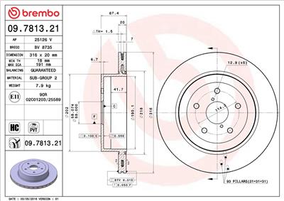 BREMBO 09.7813.21 EAN: 8020584781326.