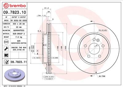 BREMBO 09.7823.11 EAN: 8020584032879.