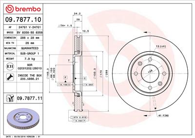 BREMBO 09.7877.11 EAN: 8020584026724.