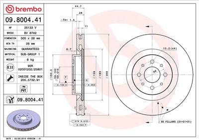 BREMBO 09.8004.41 EAN: 8020584800447.