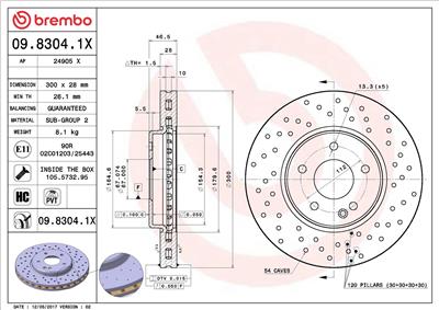 BREMBO 09.8304.1X EAN: 8020584217641.