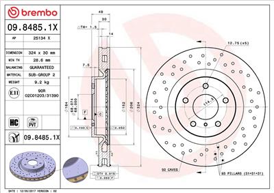 BREMBO 09.8485.1X EAN: 8020584217795.