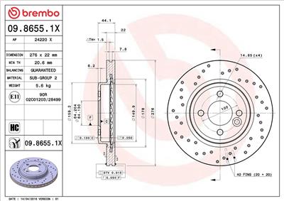 BREMBO 09.8655.1X EAN: 8020584217382.