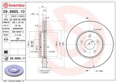 BREMBO 09.8665.11 EAN: 8020584022900.