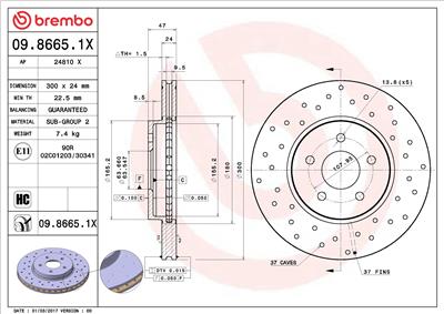 BREMBO 09.8665.1X EAN: 8020584228456.