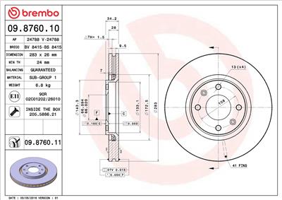 BREMBO 09.8760.11 EAN: 8020584024010.