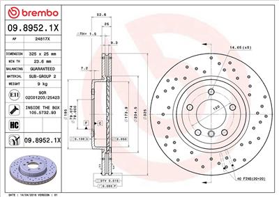 BREMBO 09.8952.1X EAN: 8020584212592.