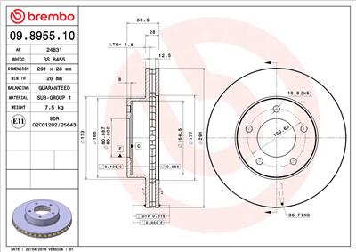 BREMBO 09.8955.10 EAN: 8020584895511.
