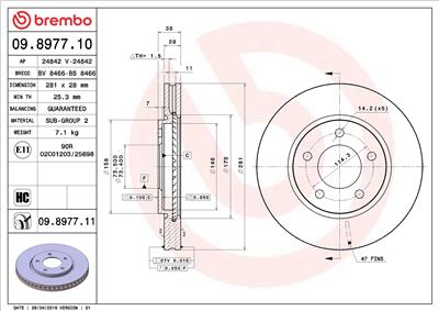 BREMBO 09.8977.11 EAN: 8020584032763.