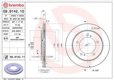 BREMBO 09.9142.10 EAN: 8020584914212.