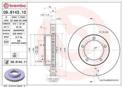 BREMBO 09.9143.11 EAN: 8020584034699.