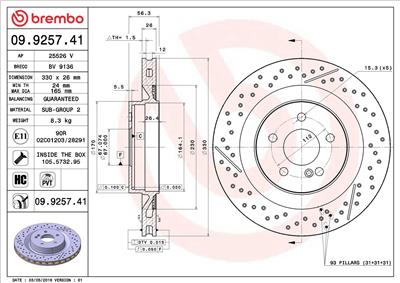 BREMBO 09.9257.41 EAN: 8020584213711.