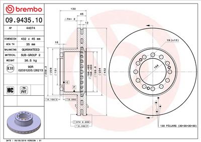 BREMBO 09.9435.10 EAN: 8020584943519.