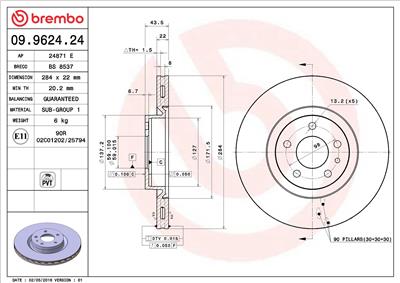 BREMBO 09.9624.24 EAN: 8020584962428.