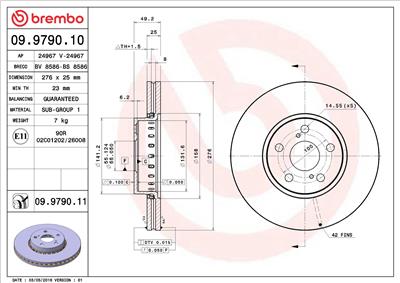 BREMBO 09.9790.11 EAN: 8020584038734.