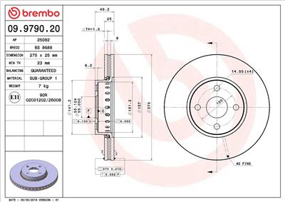 BREMBO 09.9790.20 EAN: 8020584979020.