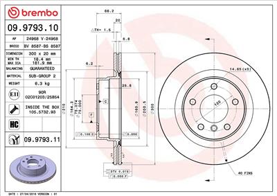 BREMBO 09.9793.11 EAN: 8020584025055.