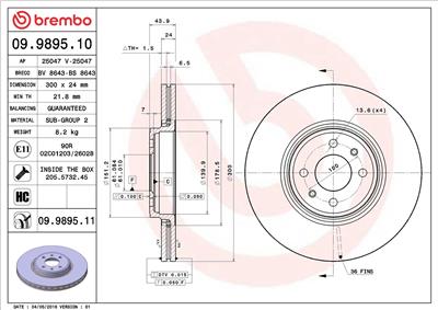 BREMBO 09.9895.11 EAN: 8020584029121.