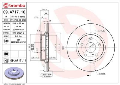 BREMBO 09.A717.11 EAN: 8020584032947.