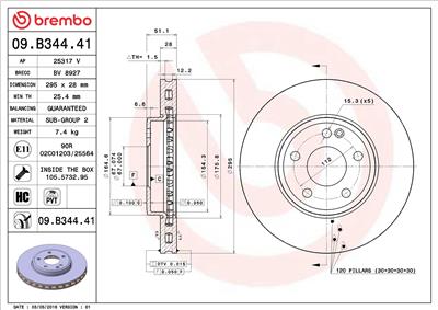 BREMBO 09.B344.41 EAN: 8020584038178.