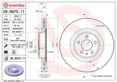 BREMBO 09.B970.11 EAN: 8020584218389.