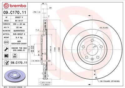 BREMBO 09.C170.11 EAN: 8020584225530.
