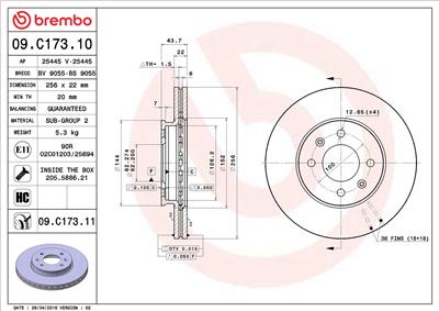 BREMBO 09.C173.11 EAN: 8020584221006.
