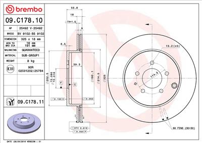 BREMBO 09.C178.11 EAN: 8020584224878.