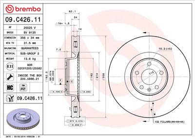 BREMBO 09.C426.11 EAN: 8020584223826.
