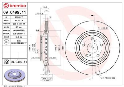 BREMBO 09.C499.11 EAN: 8020584225363.