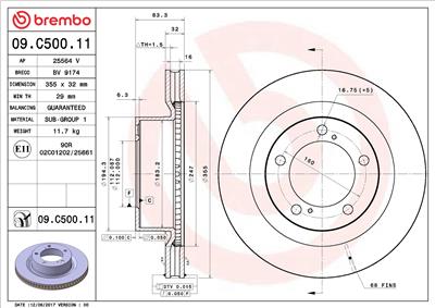 BREMBO 09.C500.11 EAN: 8020584226292.
