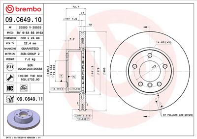 BREMBO 09.C649.11 EAN: 8020584223840.