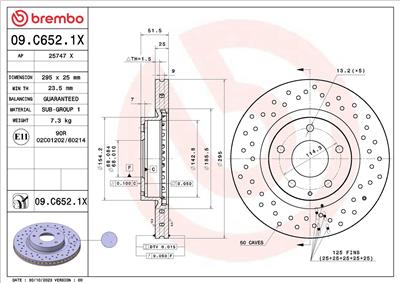 BREMBO 09.C652.1X EAN: 8020584326145.