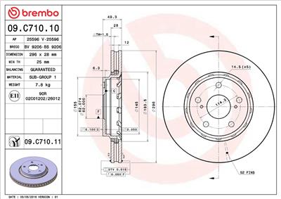 BREMBO 09.C710.11 EAN: 8020584221099.