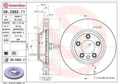 BREMBO 09.C882.11 EAN: 8020584225288.