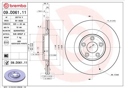 BREMBO 09.D061.11 EAN: 8020584235706.