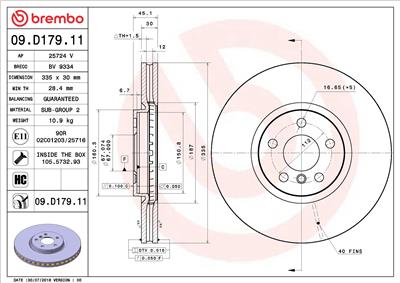 BREMBO 09.D179.11 EAN: 8020584235263.