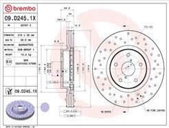 BREMBO 09.D245.1X
