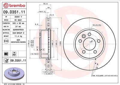 BREMBO 09.D351.11 EAN: 8020584319208.