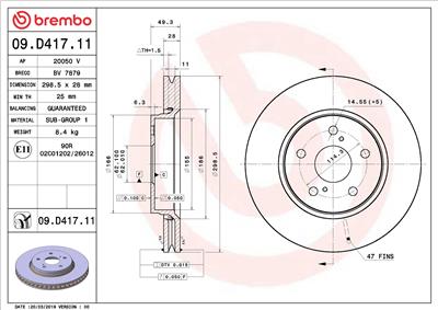 BREMBO 09.D417.11 EAN: 8020584238943.
