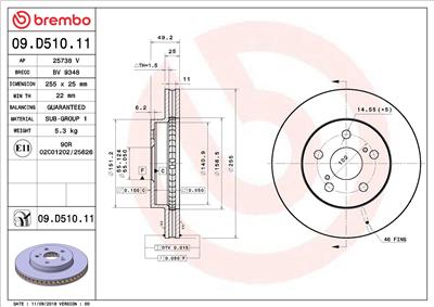 BREMBO 09.D510.11 EAN: 8020584238738.
