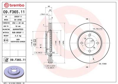 BREMBO 09.F365.11
