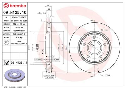 BREMBO 09.N125.11 EAN: 8020584039458.