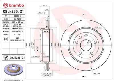 BREMBO 09.N235.21 EAN: 8020584238950.