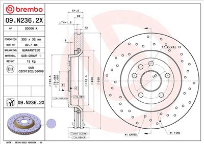 BREMBO 09.N236.2X EAN: 8020584320259.
