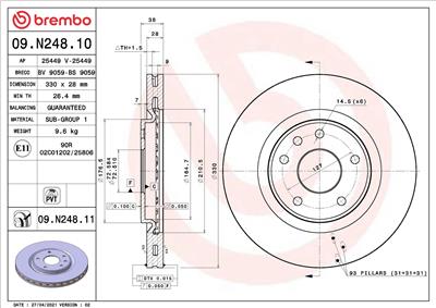 BREMBO 09.N248.11 EAN: 8020584225431.
