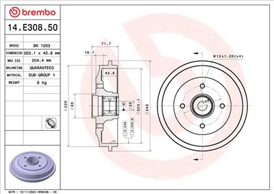 BREMBO 14.E308.50