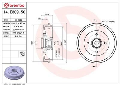 BREMBO 14.E309.50